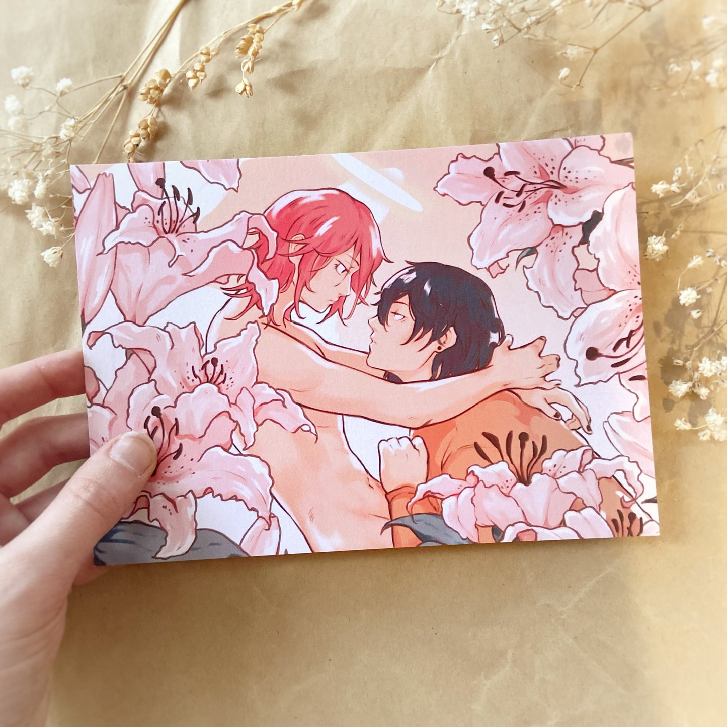 *LAST CHANCE* 5x7" Aki Angel Lilies Print