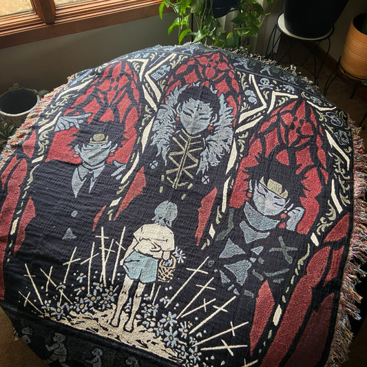 'Birth of a Spider' Tapestry Blanket