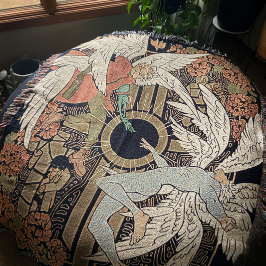 'Brothers' Antique Gold Tapestry Blanket