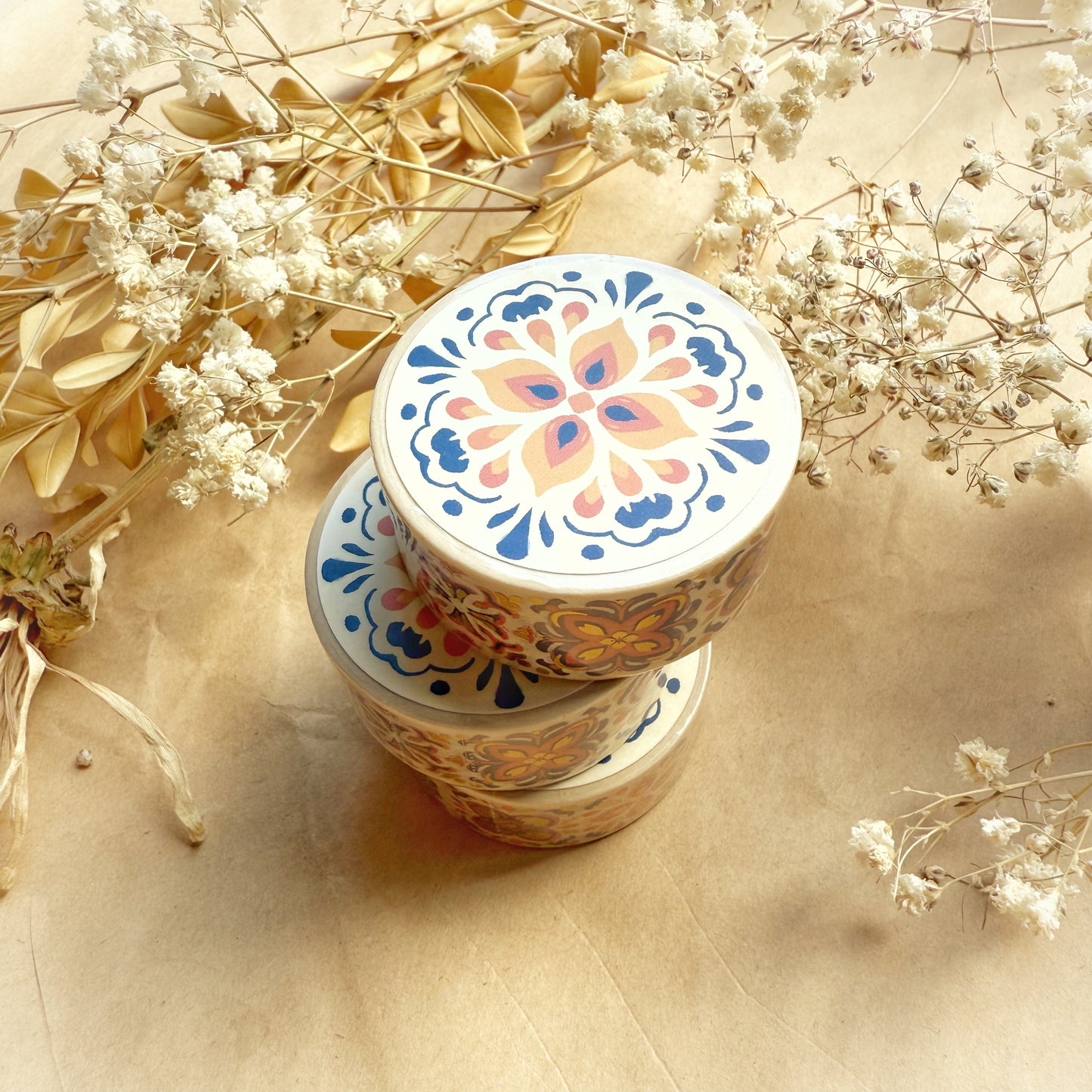 Mexican Talavera Tile Gold Foil Decorative Washi Tape