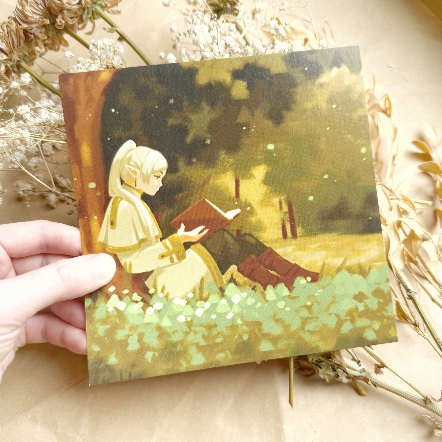 *LAST CHANCE* 6x6" 'Collecting Spells' Frieren Print