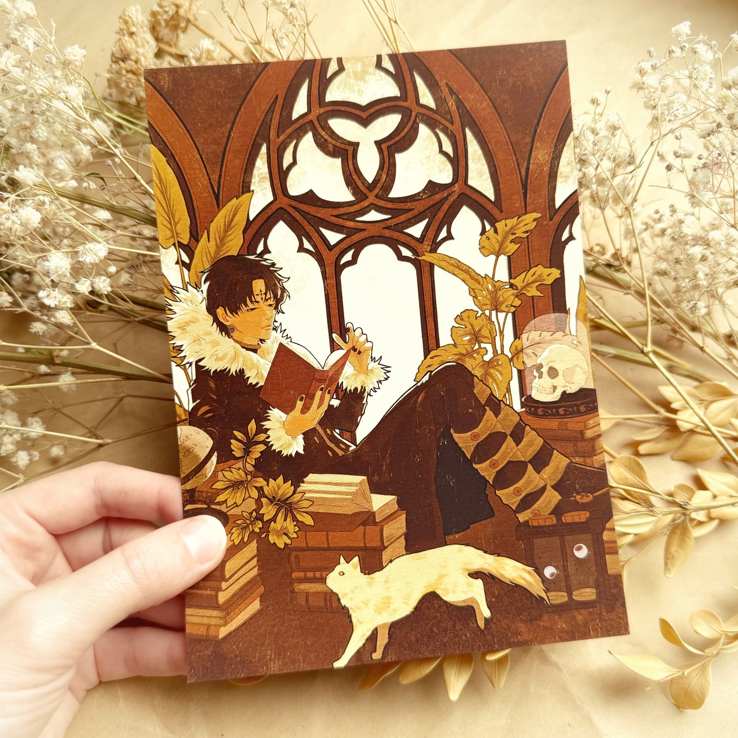 5x7” 'Danchou' Chrollo Reading Print