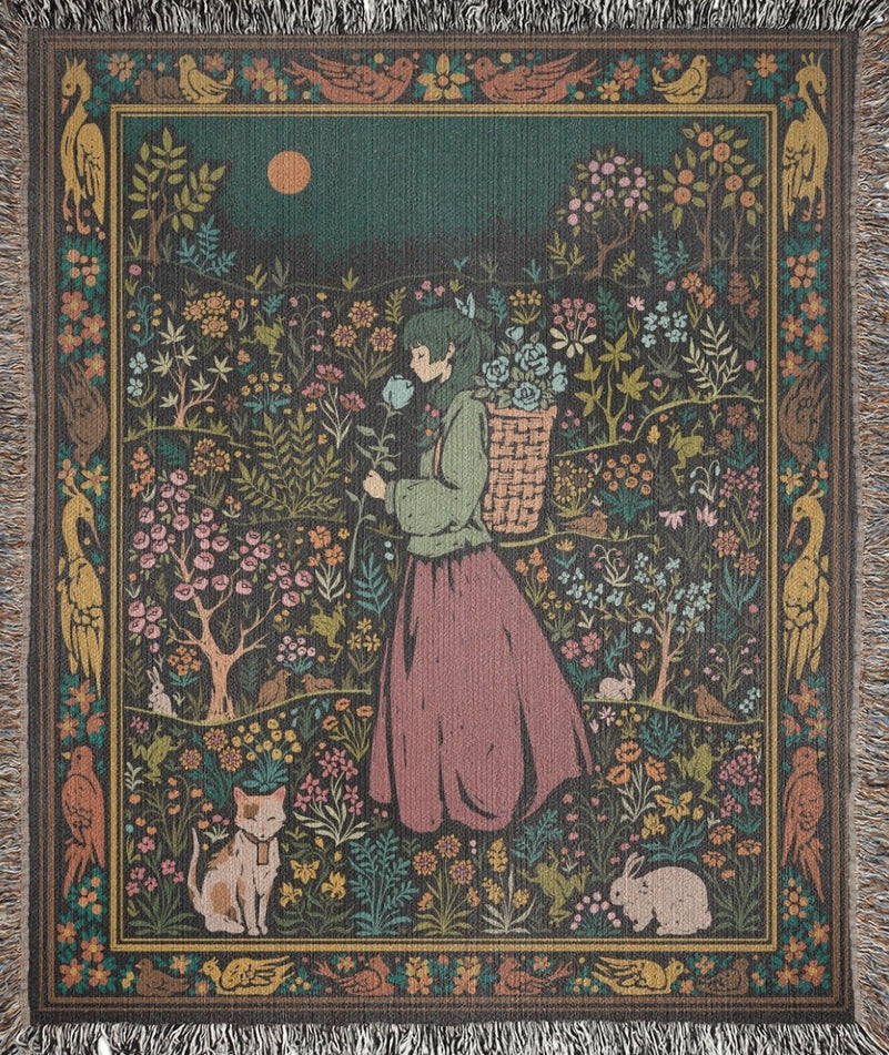 'Garden of Poison' Tapestry Blanket