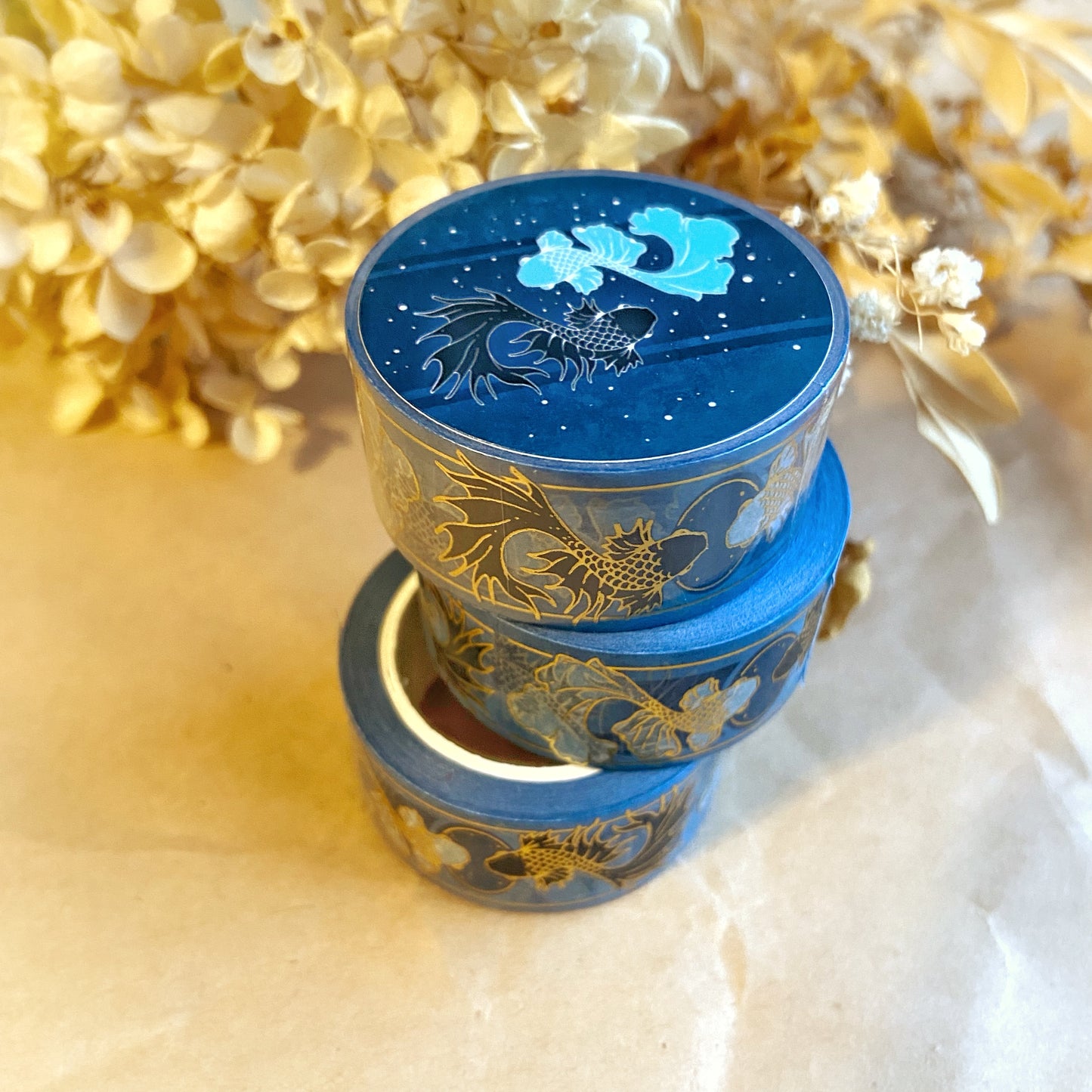 Koi Fish Gold Foil Decorative Washi Tape