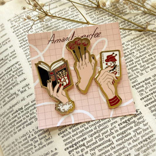 Adultrio Hisoka Chrollo Illumi Hand Filler Gold Enamel Pins