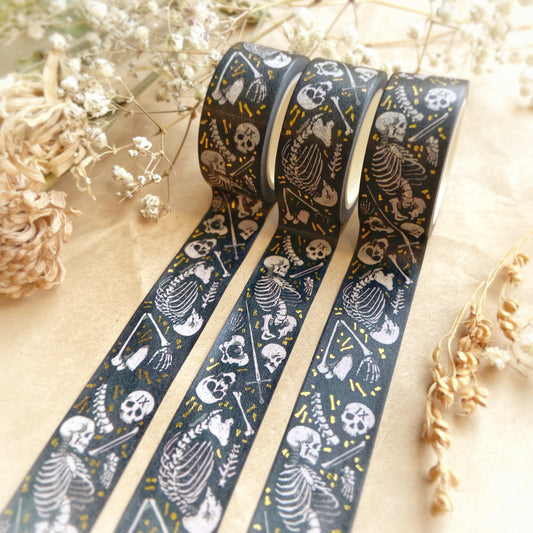 Bones Gold Foil Decorative Washi Tape