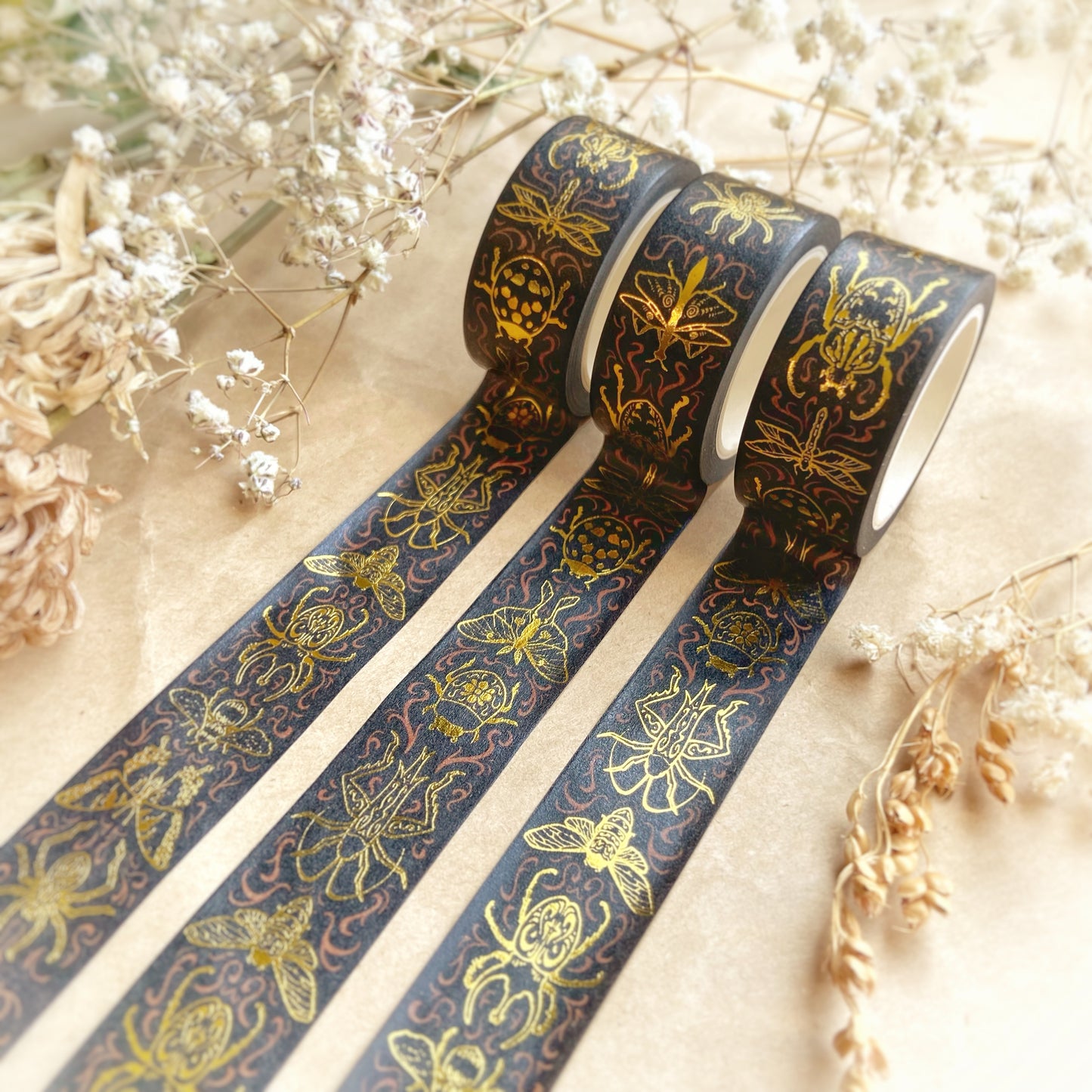 Bugs Gold Foil Decorative Washi Tape