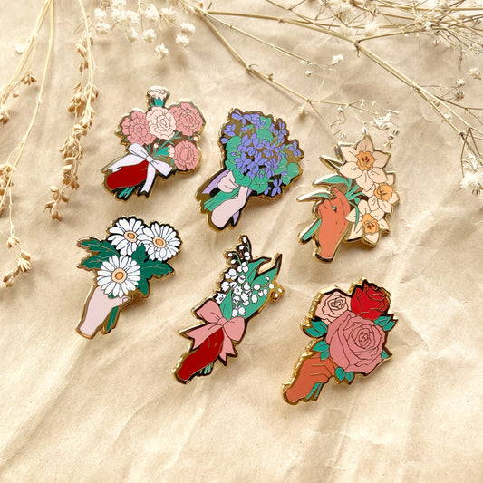 *LAST CHANCE* Birth Month Flower Enamel Pins