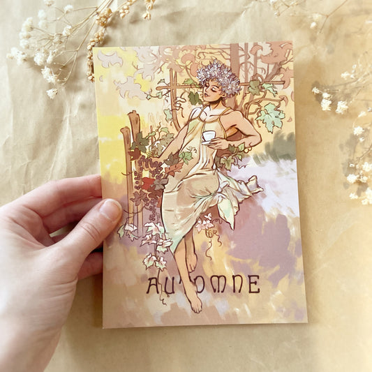 5x7" Shinsou Autumn Mucha Redraw Print