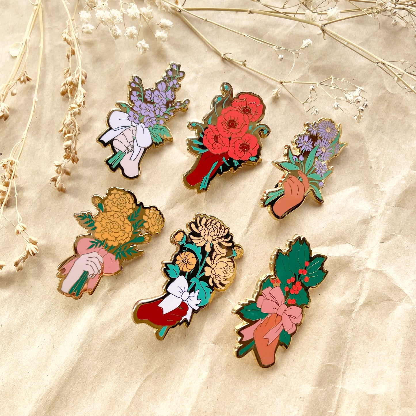 *LAST CHANCE* Birth Month Flower Enamel Pins