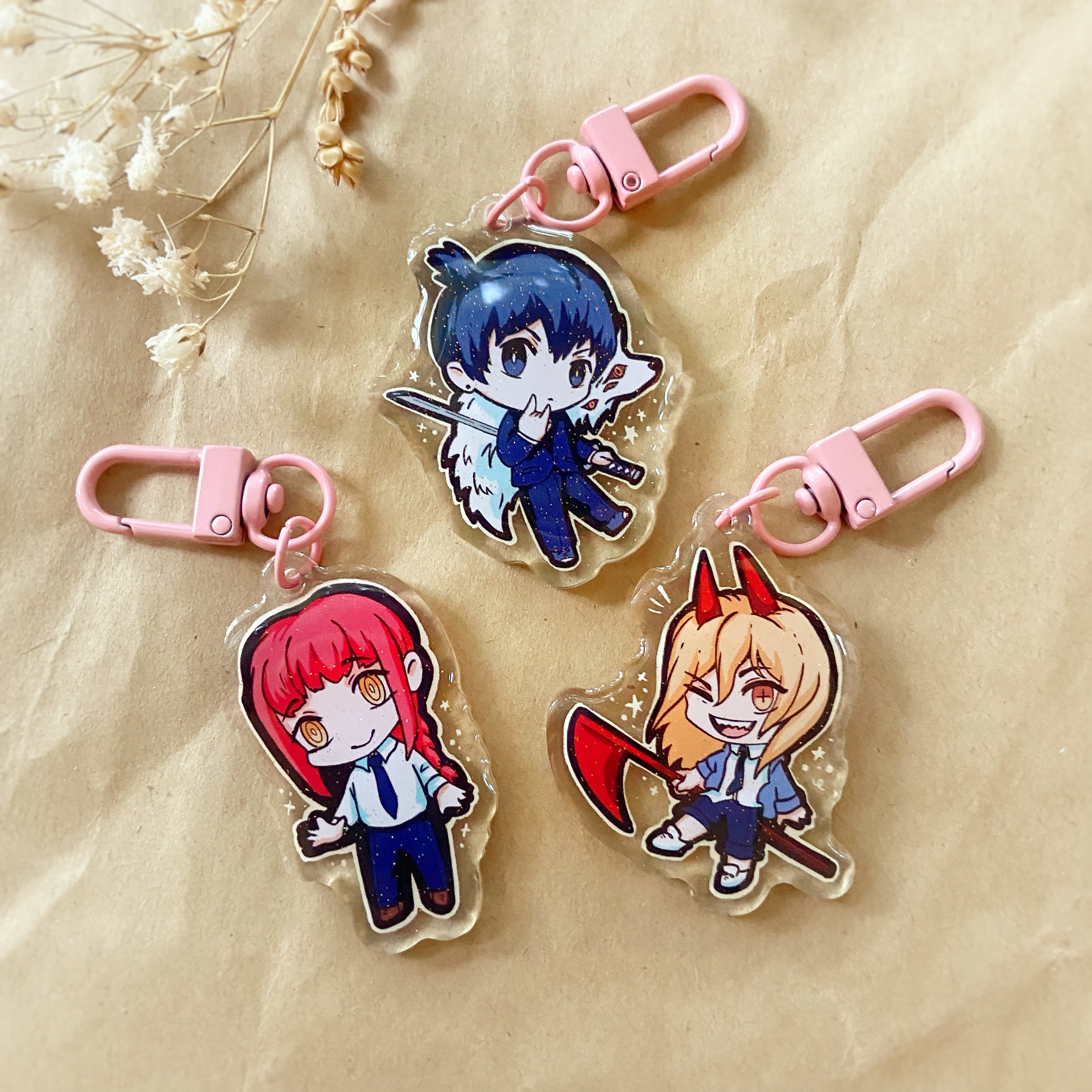 Chainsaw Man Acrylic Charms - Makima, Power, Aki – Smurfee