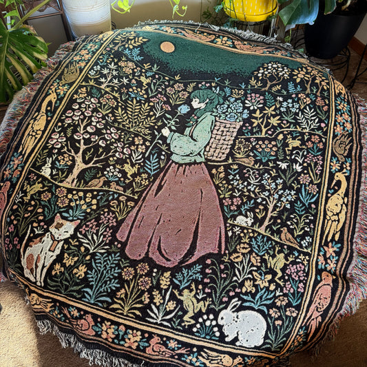 'Garden of Poison' Tapestry Blanket
