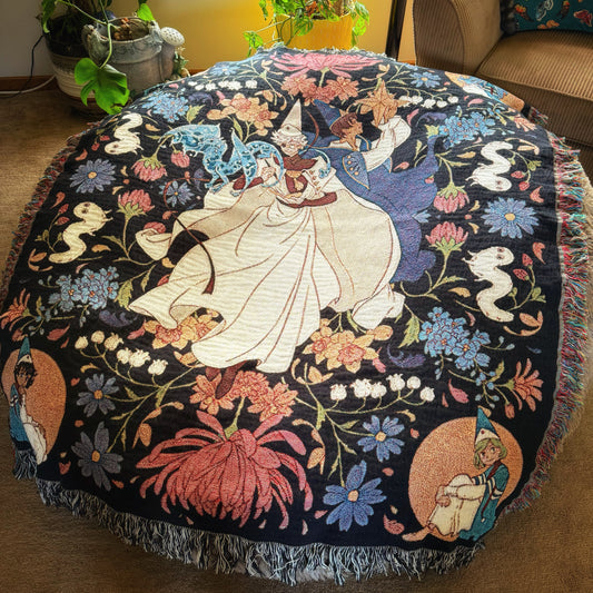 'The Pointed Caps' Tapestry Blanket