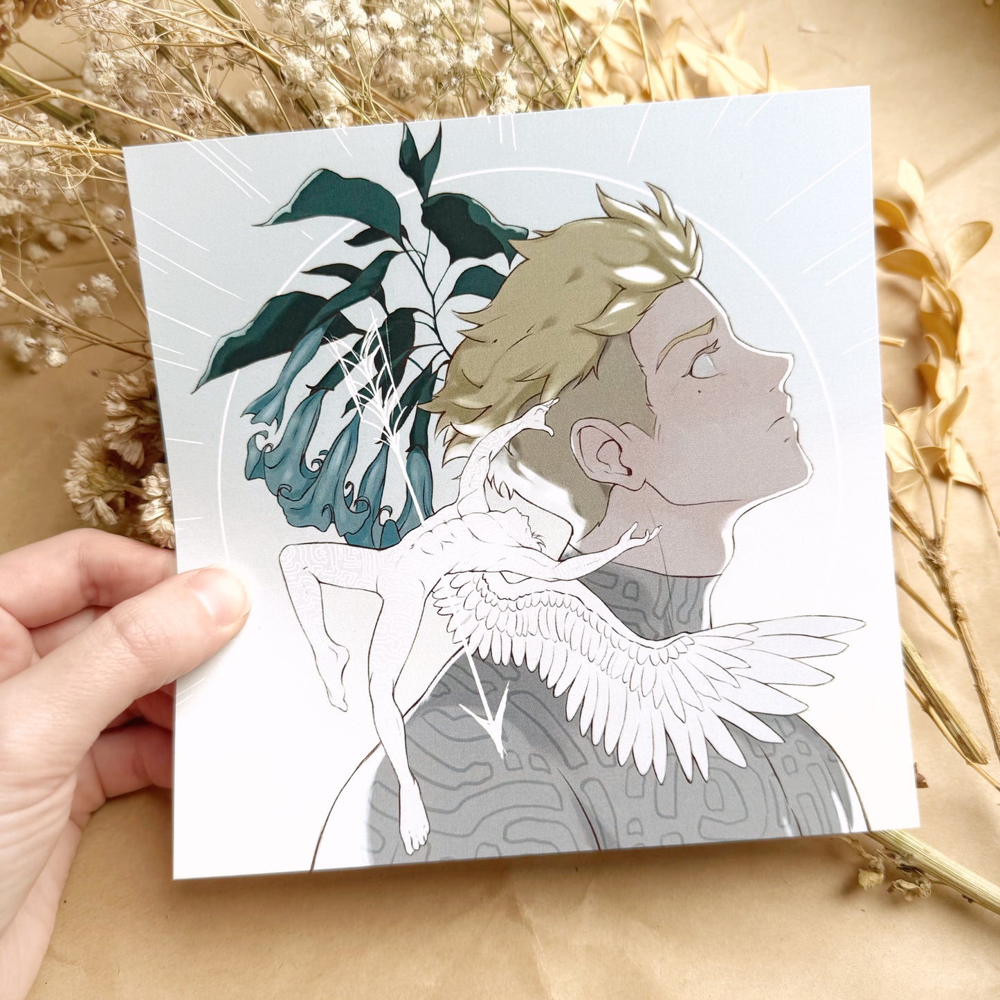 *LAST CHANCE* 6x6" 'Angel's Trumpet' Nai Print