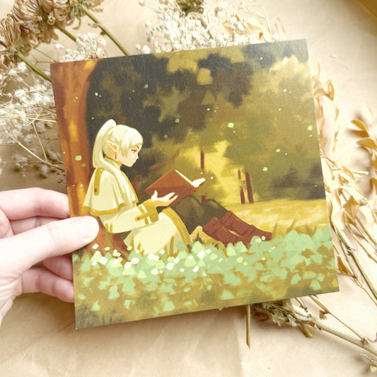 *LAST CHANCE* 6x6" 'Collecting Spells' Frieren Print