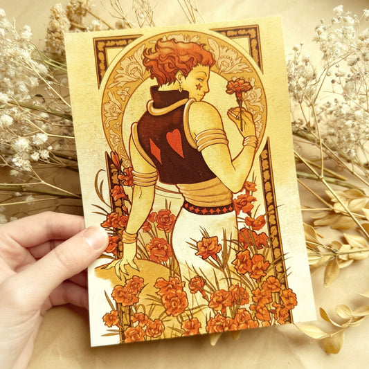 5x7” 'Carnation Clown' Hisoka Print