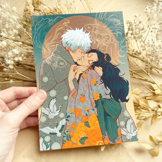 5x7" 'Cursed Love' GetoGojo Redraw of 'The Kiss' Print