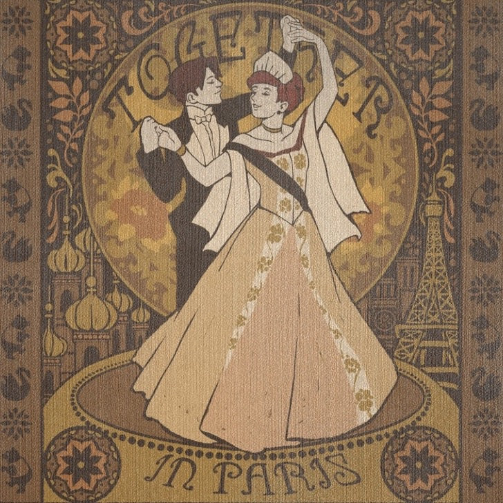 Together in Paris Tapestry Blanket