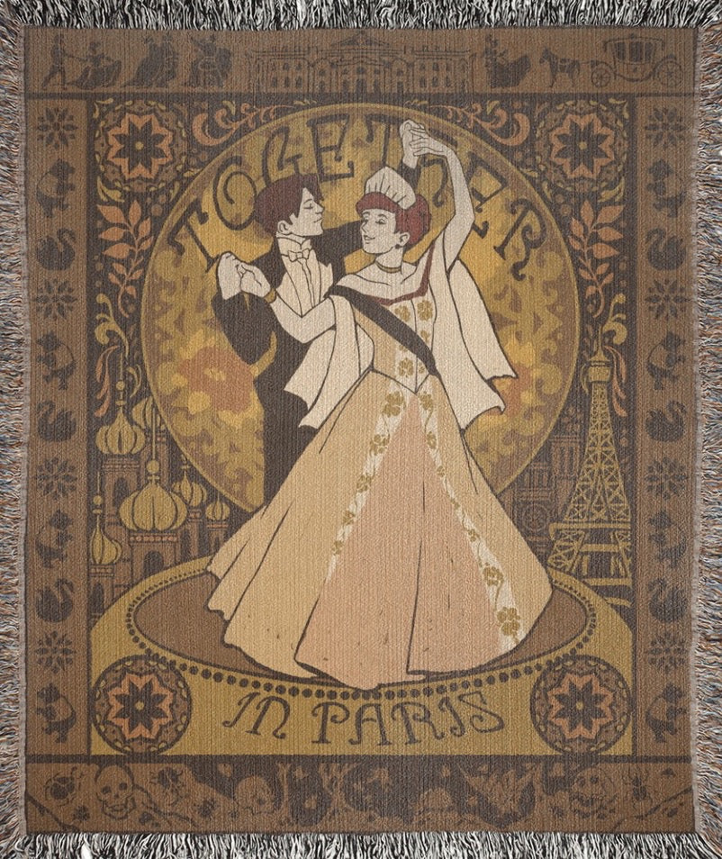 'Together in Paris' Tapestry Blanket