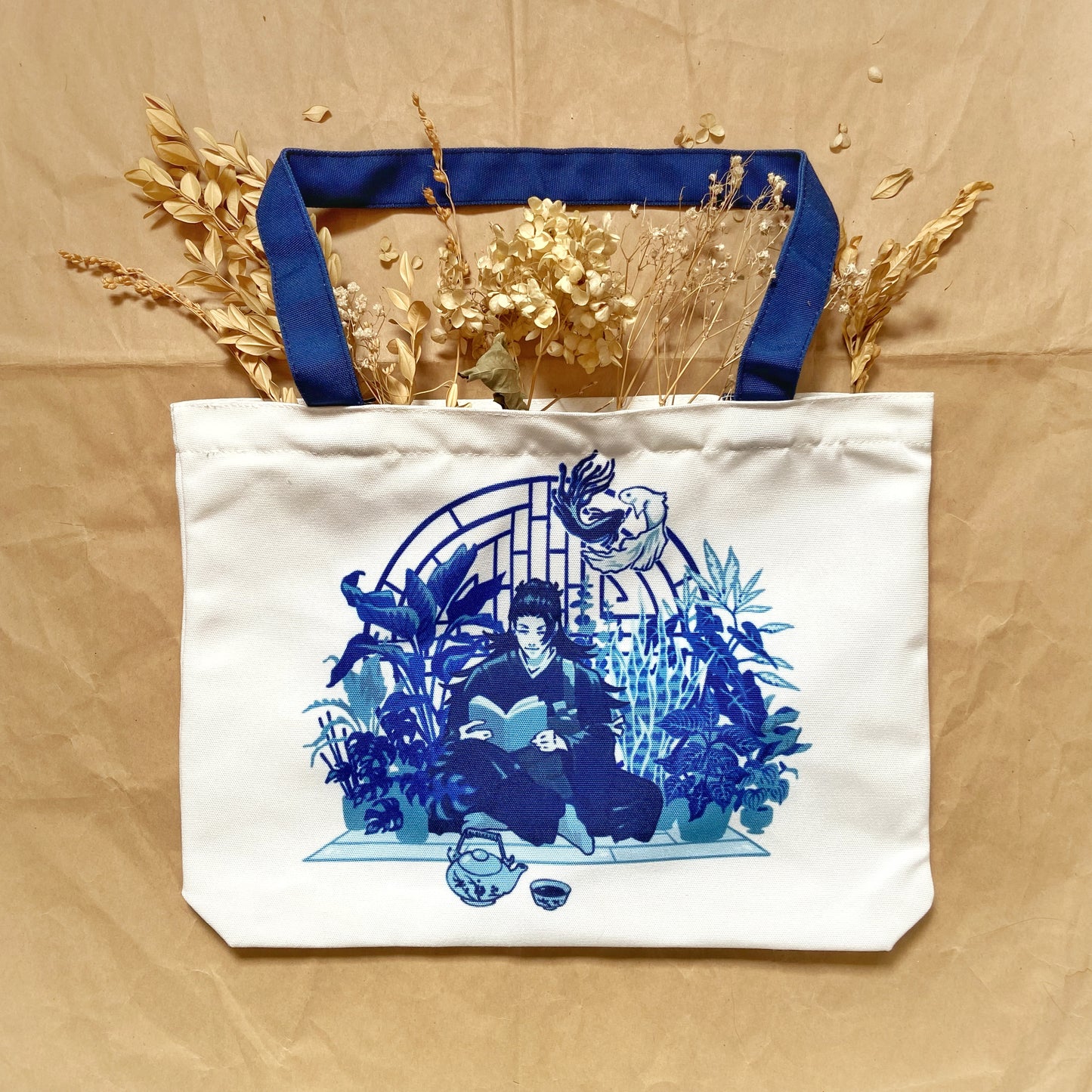 Cursed Blue Porcelain Tote Bag