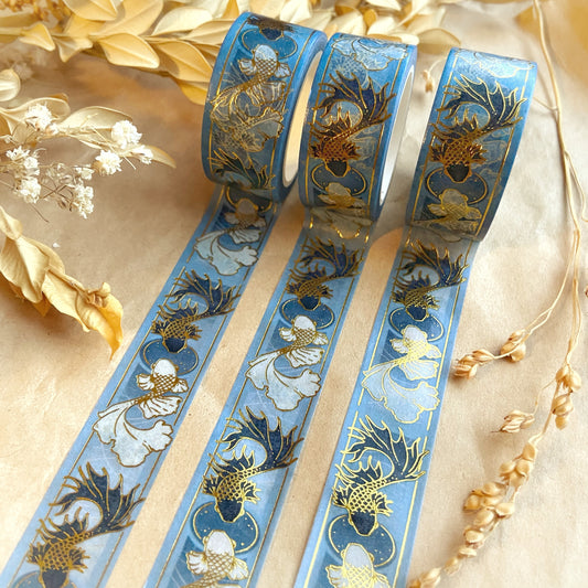 Koi Fish Gold Foil Decorative Washi Tape